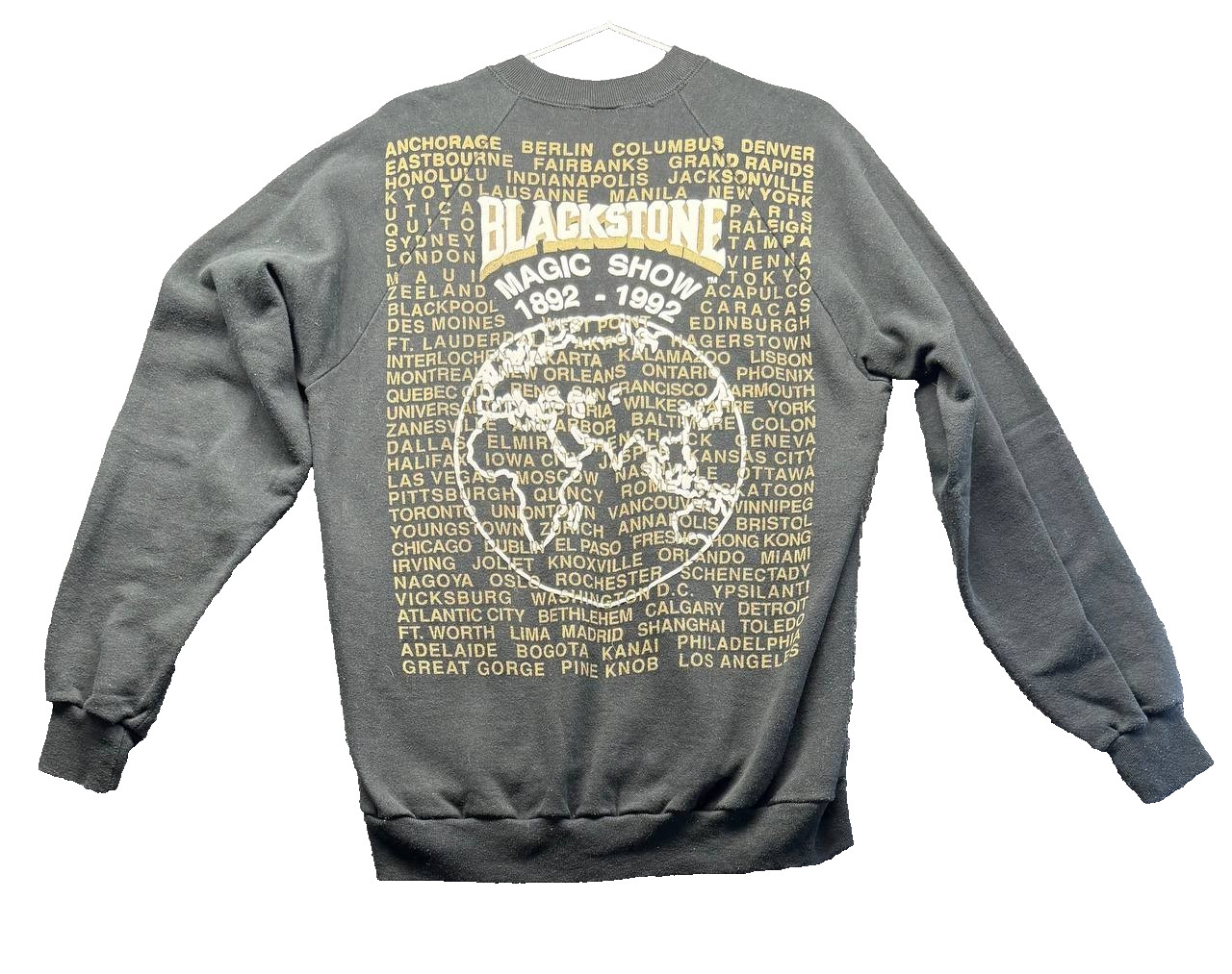 Vintage 90s Blackstone Magic Show World Tour Sweatshirt XL Jerzees Made in USA