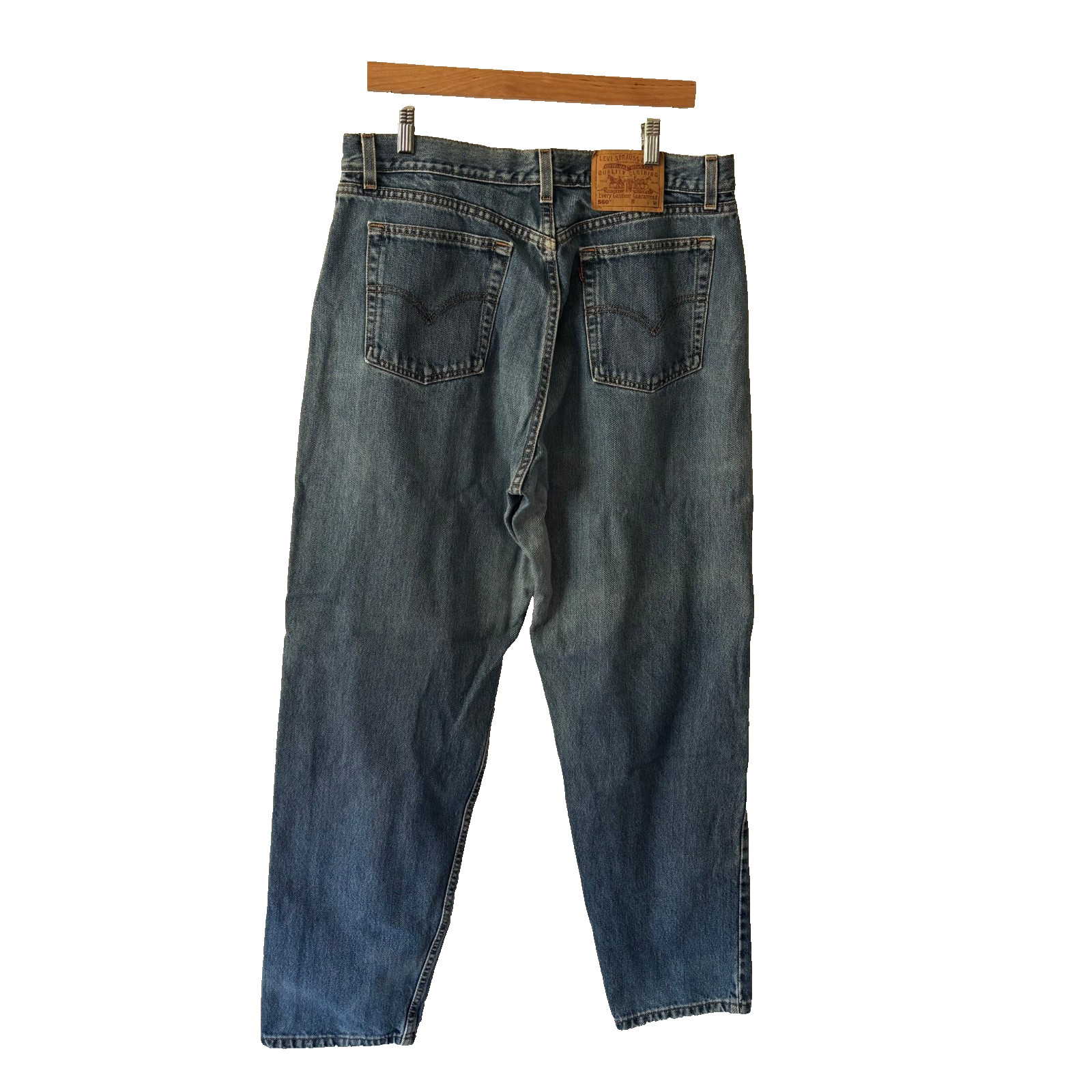 VTG Levi’s 560 90s Loose Fit Straight Women’s Sz 32×30 Med Wash Made in USA