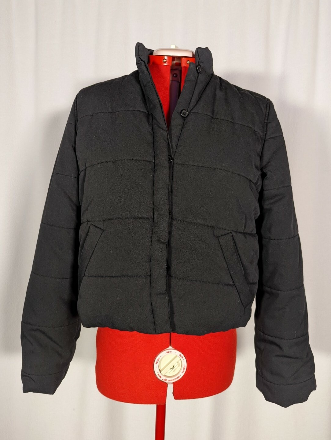 Armani Exchange Vintage 90s Rayon Poly Black Duvet Comforter Puffer Jacket M