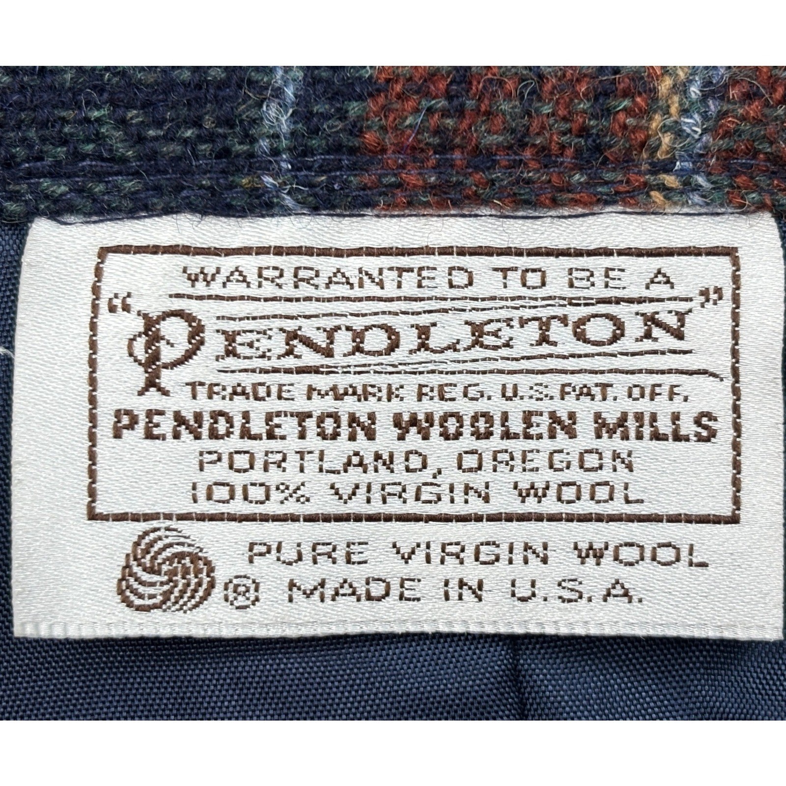 Vintage Pendleton Tartan Plaid Wool Midi Skirt Size 6 26 Waist Made in USA Lined