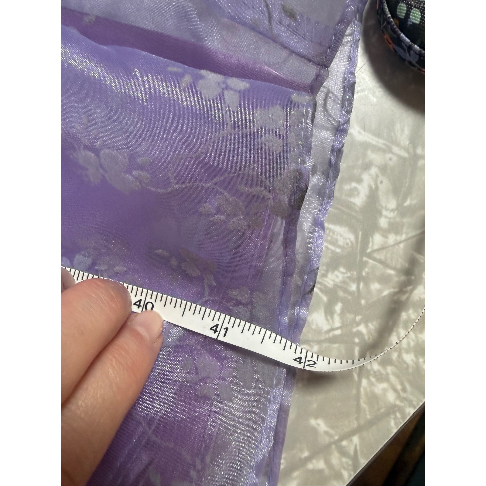 Zum Zum Niki Livas Vintage Lavender Floral Organza Maxi Skirt Fairy Size 5-6