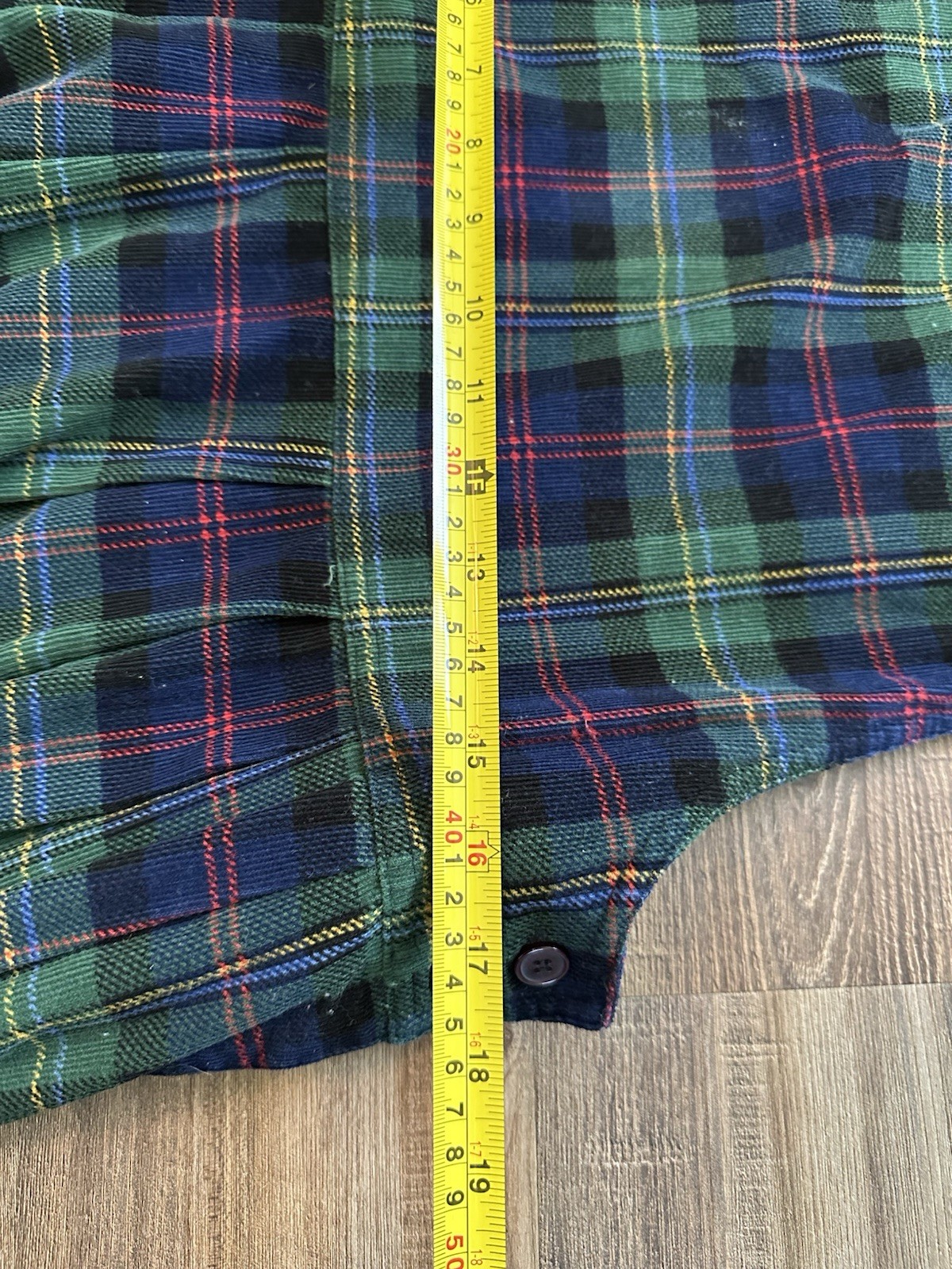 1980s FADS brand plaid corduroy jumper Tartan Plaid L Dress
