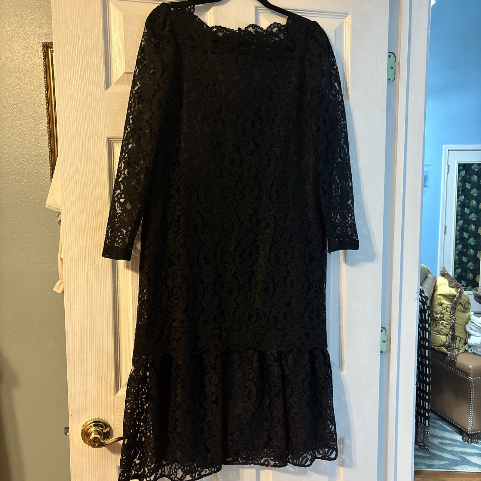 Vintage, Gothic Dress, Wilroy Traveller New York, Black All-LACE Dark Shadows