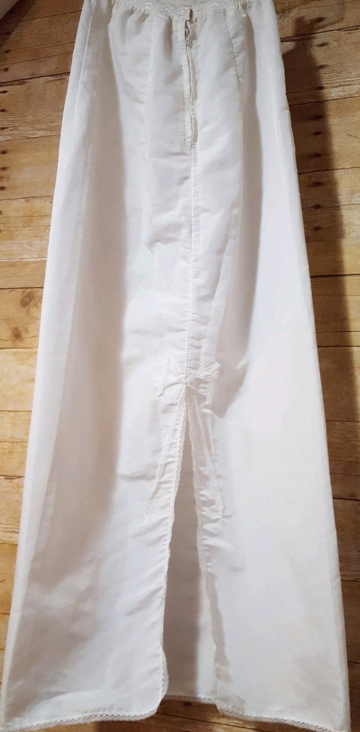 Glydons Vintage Half Slip Made in Hollywood USA Nylon Lace 600 Petite White
