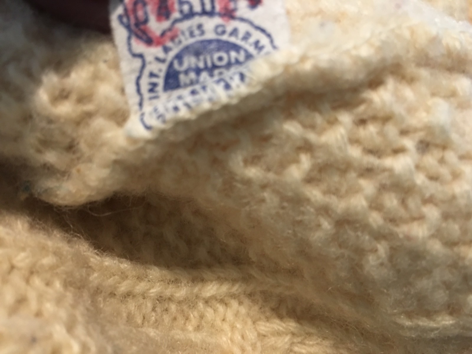 Vintage 1960’s Union Made Wool Women’s Sweater fisherman