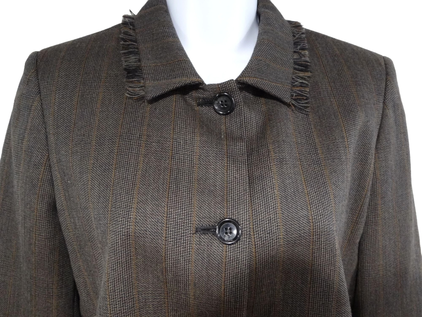 Harve Benard Sport 100% Wool Herringbone Button-Up Retro Blazer Women’s Size 6