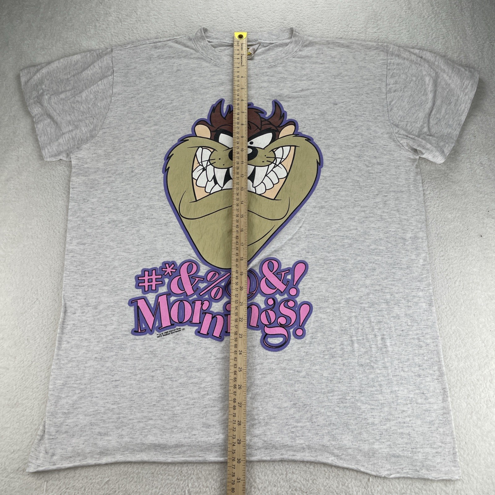 Vintage 1995 Looney Tunes Taz Tasmanian Devil Long T-Shirt One Size XL Sleep