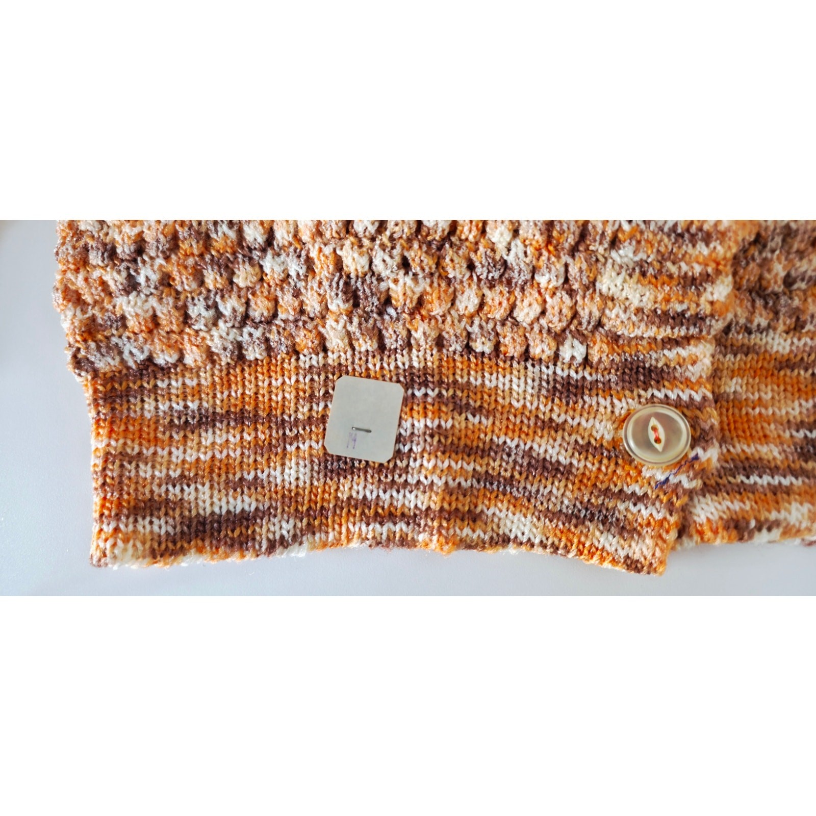 VINTAGE *NEW* 1960’s Antron Women’s Multi-Color Cable Stitch Sweater Size M
