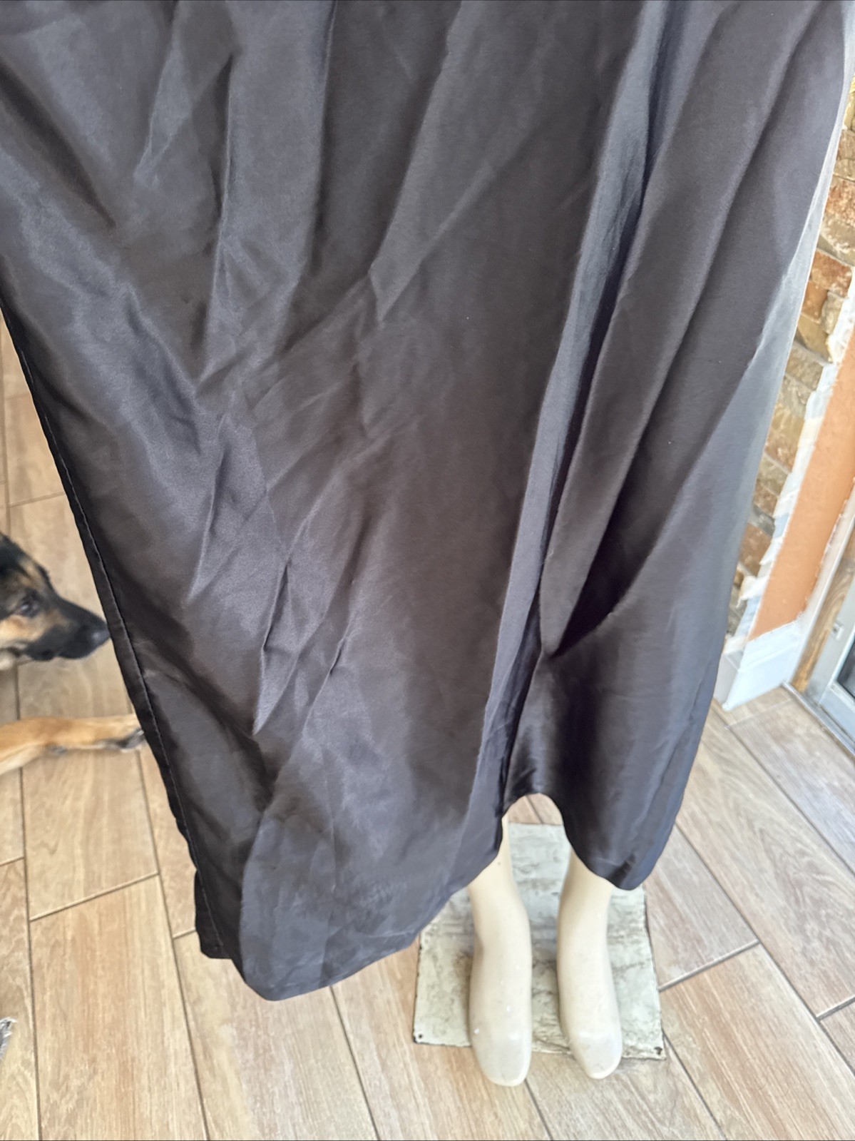 VTG JACALYN’S STUDIO Kaftan W/LACE TRIM BROWN S/M Oversized byx