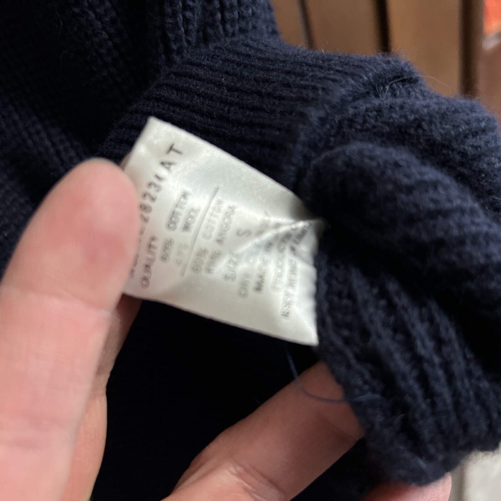 Vintage Issey Miyake 80’s oversized womens Angora / Cotton navy sweater Size S/M