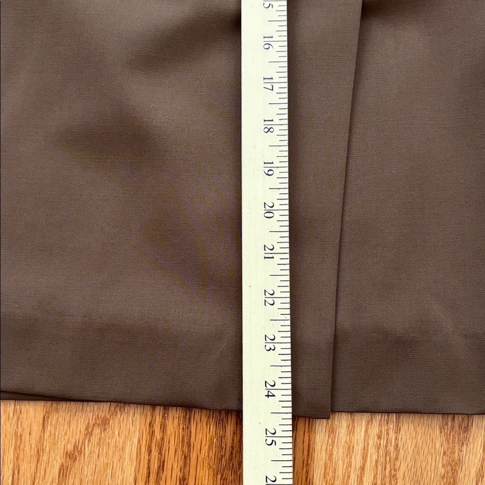 Vintage Burberrys Brown Wool A-Line Pencil Skirt Womens Size 8 Made in England