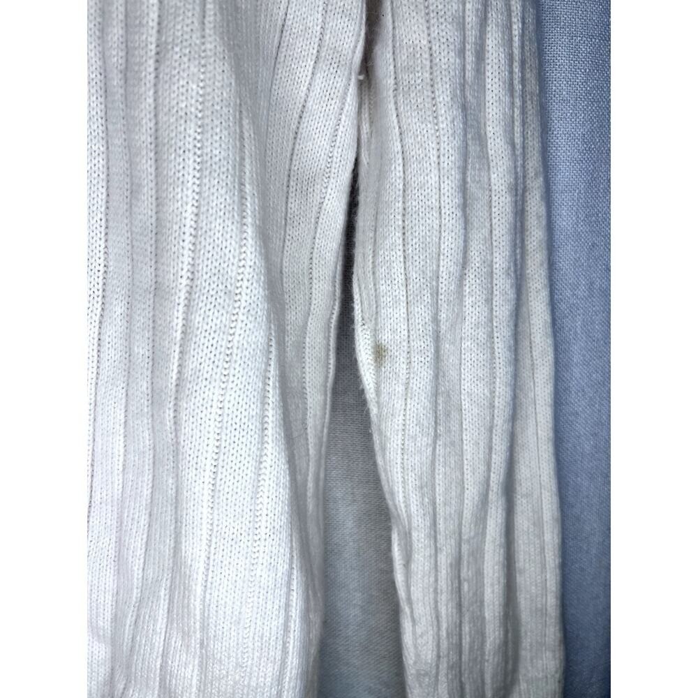 Vintage 90s Classic Elements Cream White Cableknit Cardigan Sweater