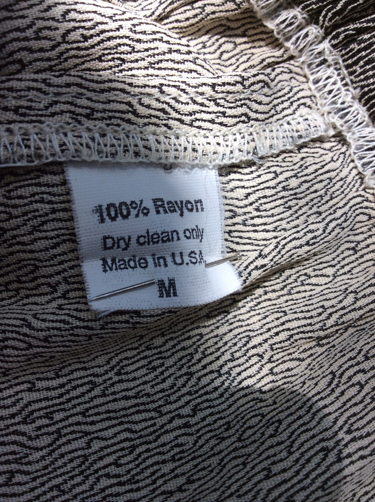 Max & Mabel Maxi Straight Skirt Medium Vintage Elastic Waist 100% Rayon Taupe