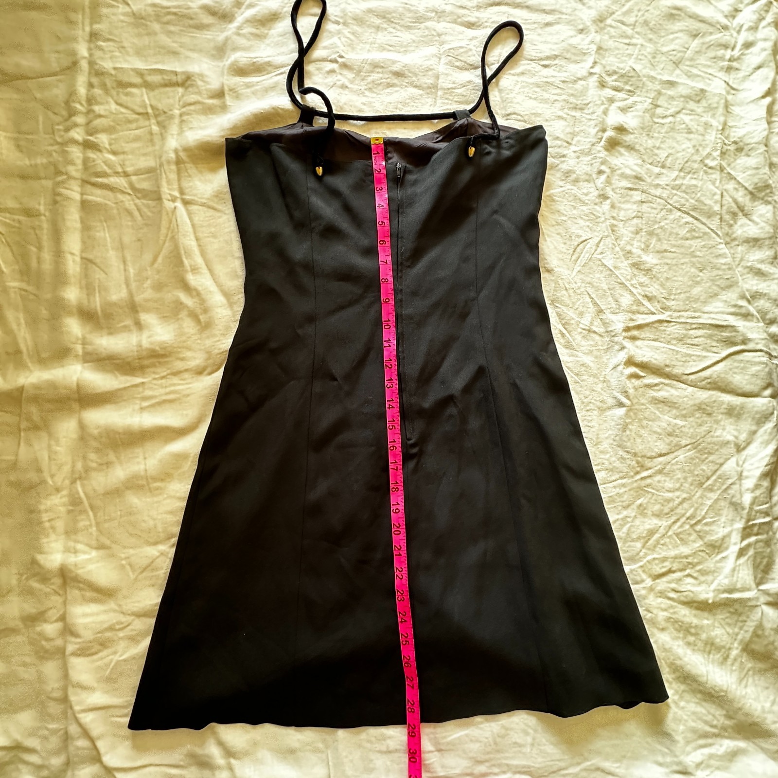 Vintage State of Claude Montana Unique Black Dress 1990s LBD 90s Size 44 / 10