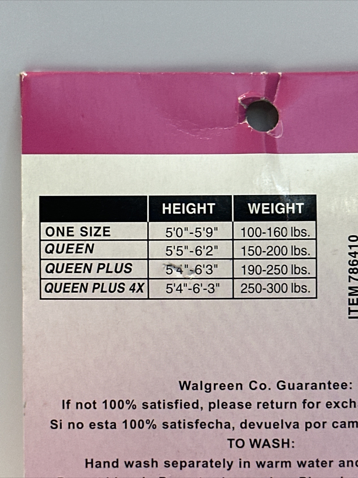 Walgreens Pantyhose Regular Sheer QUEEN Size JET BLACK