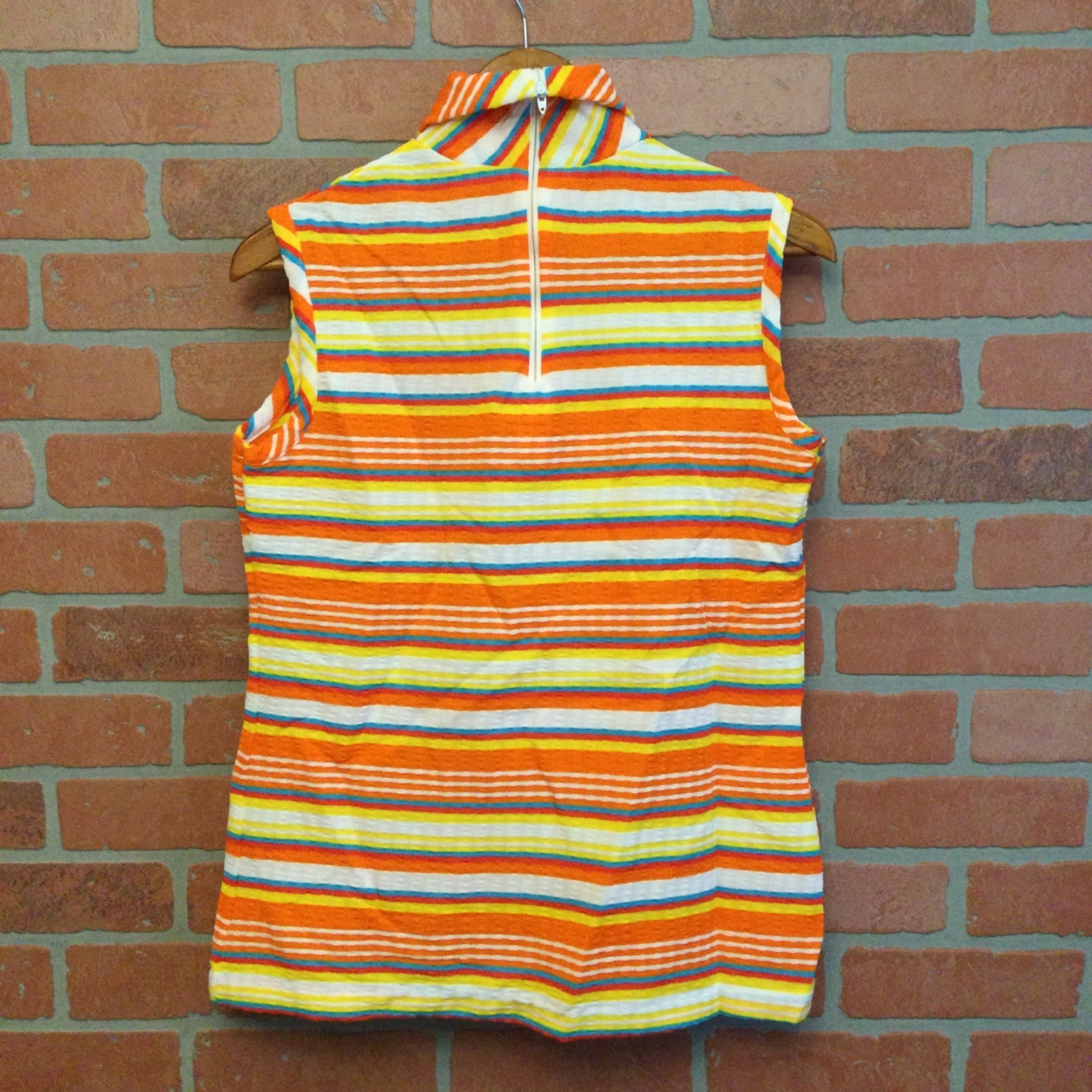 True Vintage 70s Cos Cob Womens Sleeveless Top Size 13/14 Mod Pop Kei Harajuku