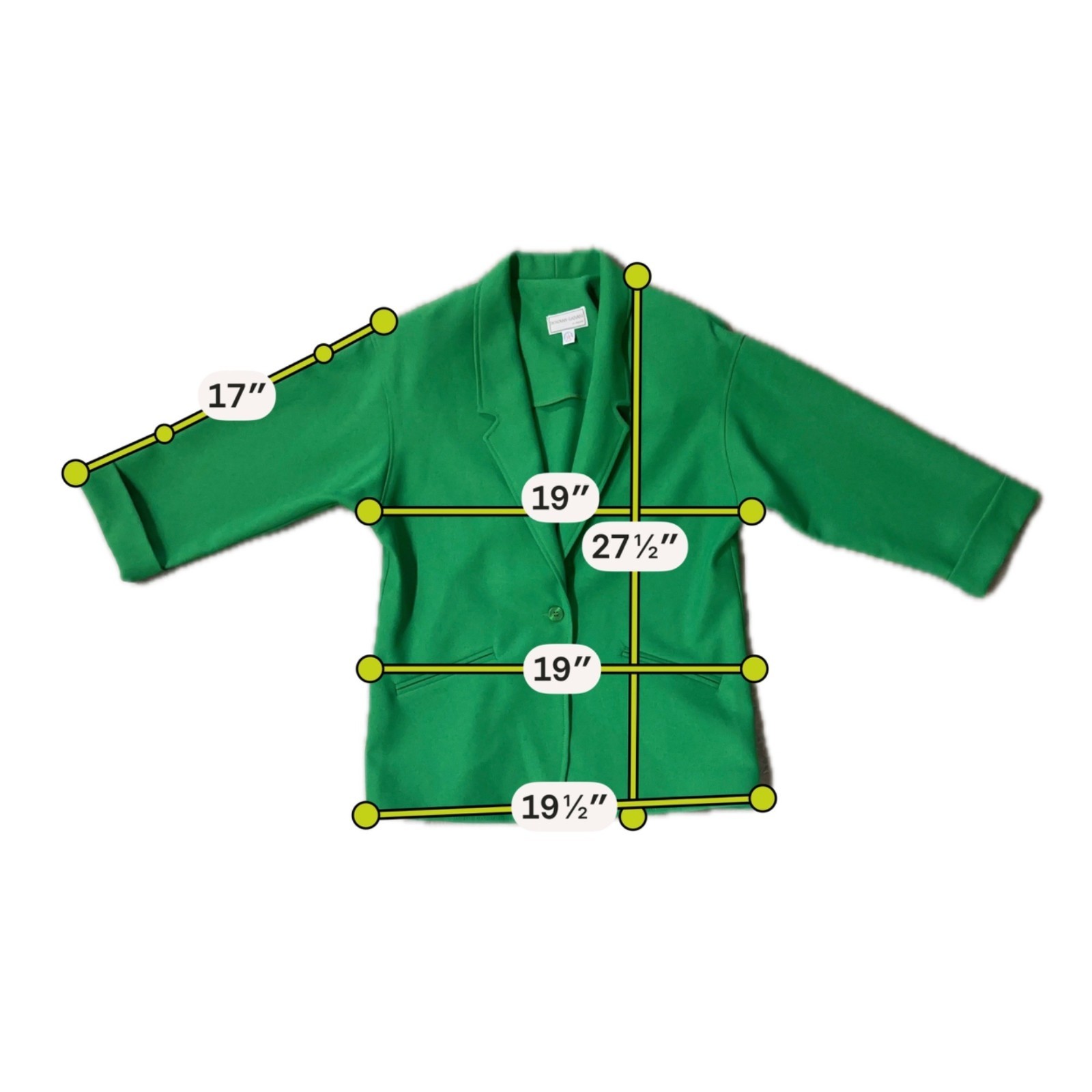 Vintage Suit Set Blazer Top Pants 3 Piece Green Size 12 Donovan Galvani USA 80s