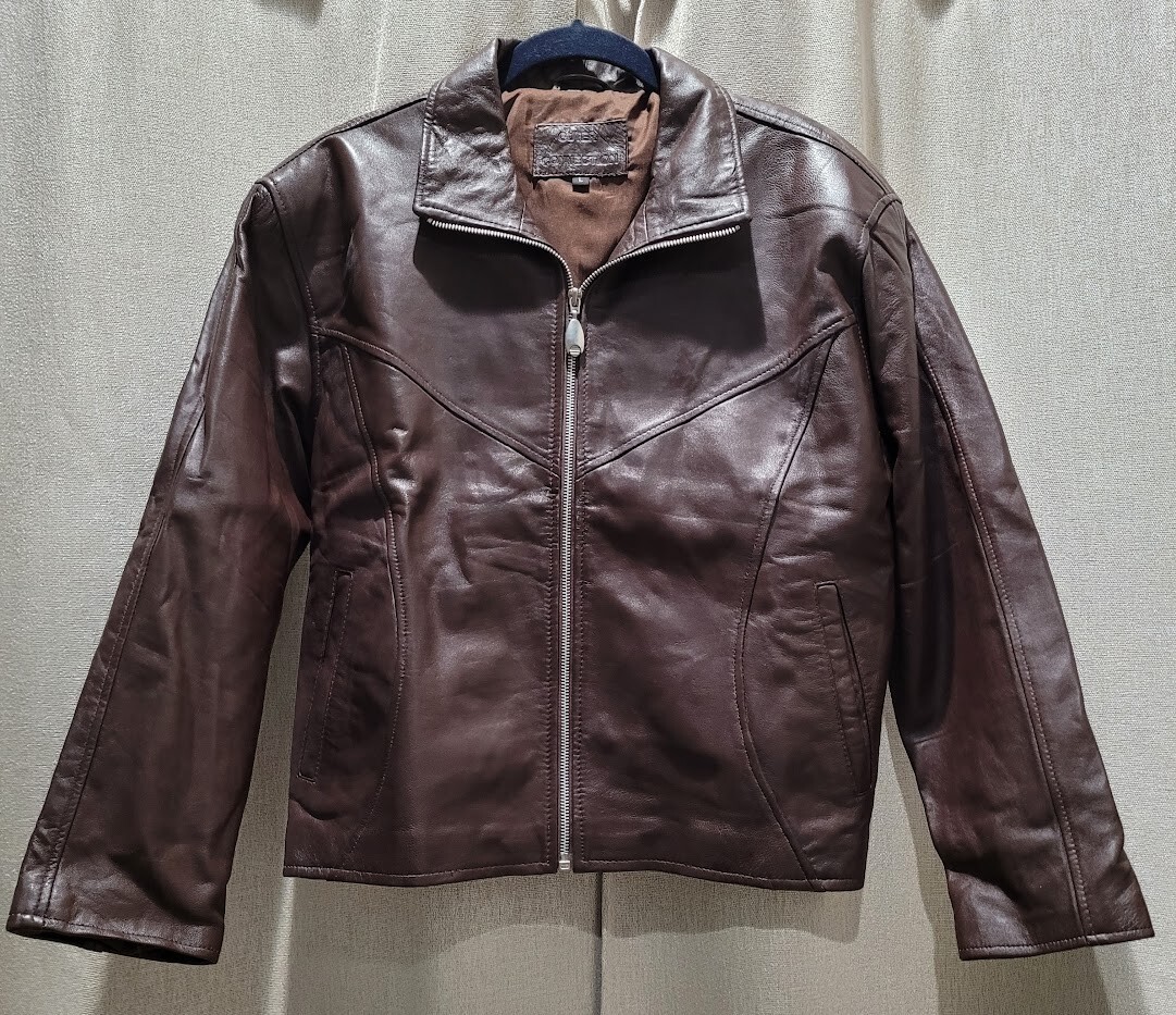 Vintage Brown Leather Jacket Women’s – Outer Connection *See Measurements* S M L