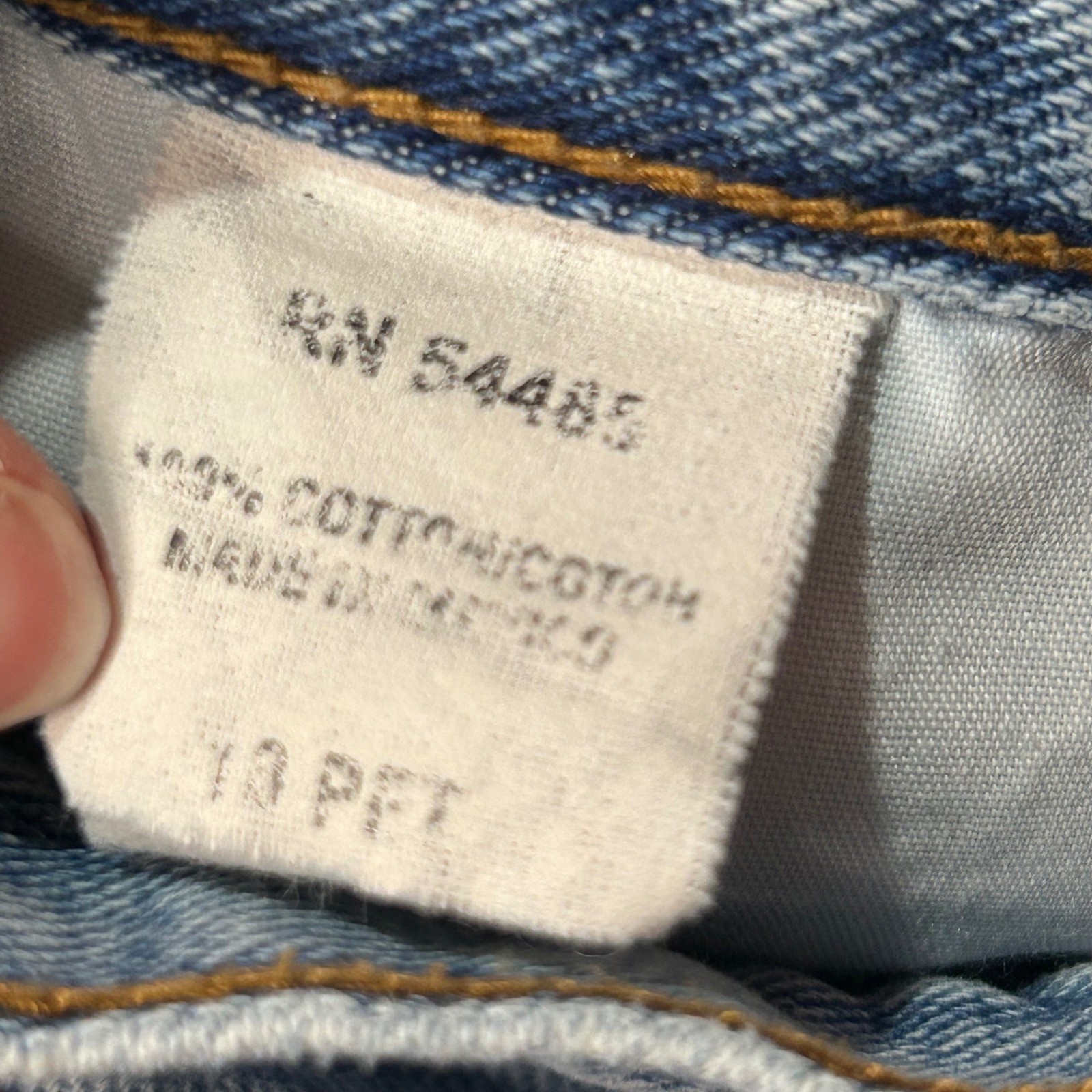 American Eagle Dungarees 1990s Vintage 10 PET Light Wash High Rise Straight Leg