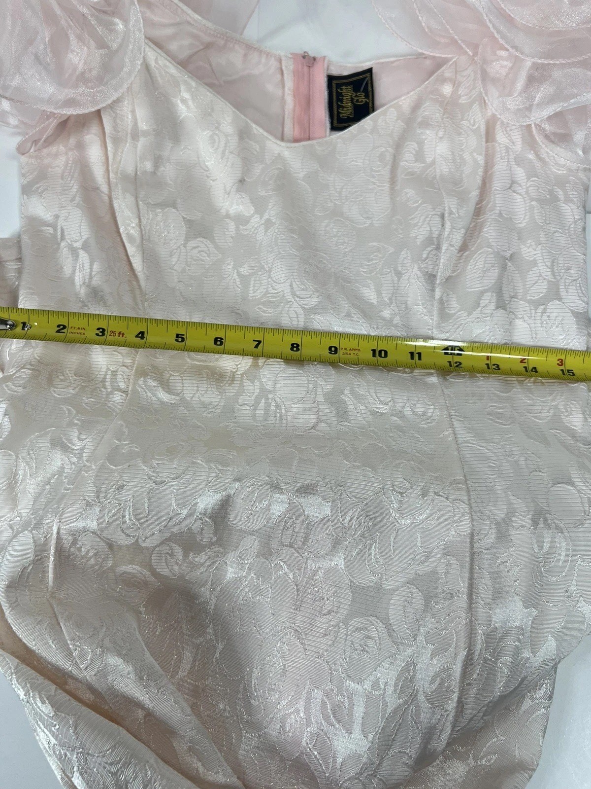 VINTAGE 1980s MAXI DRESS Puff Midnight Glo 80s Pretty In pink Movie