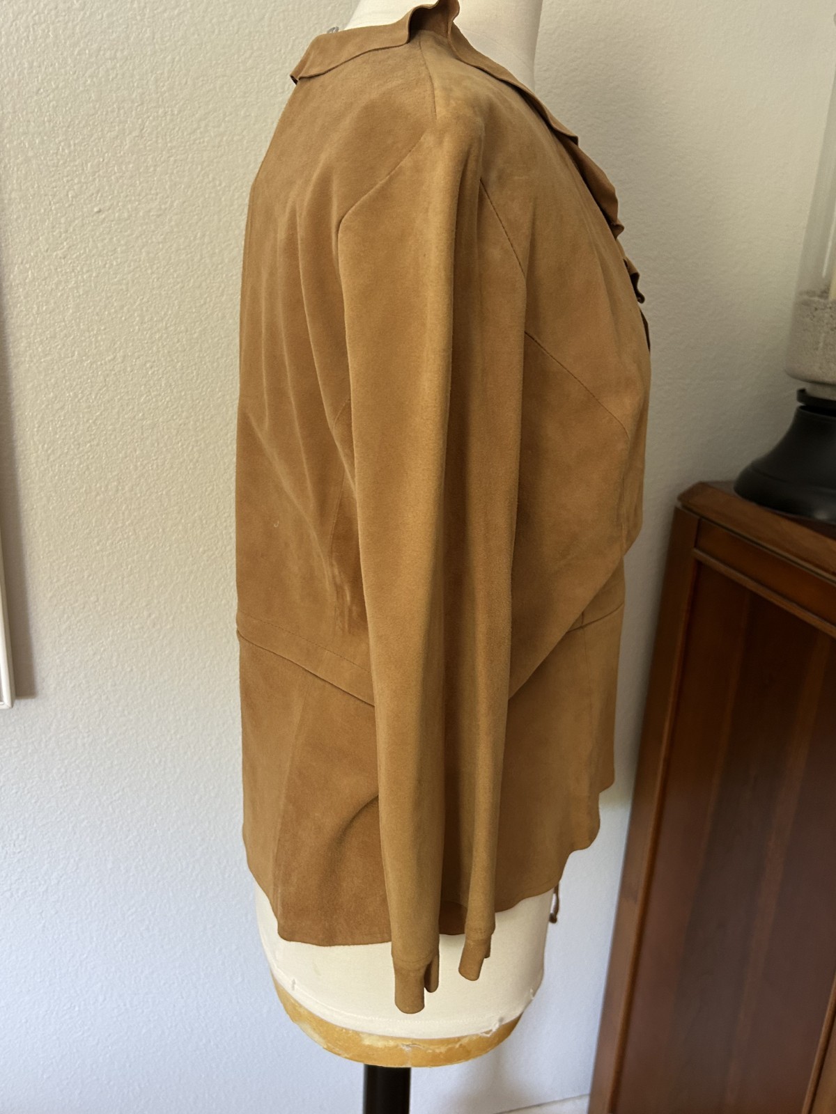 VINTAGE 1980’S VAKKO LEATHER SUEDE TOP NWT LARGE
