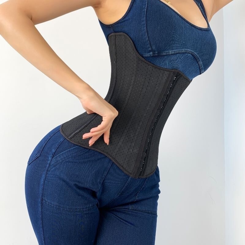 25 Steel Bone Latex Waist Trainer Women Corset Abdominal BodyShaper Post Exercis