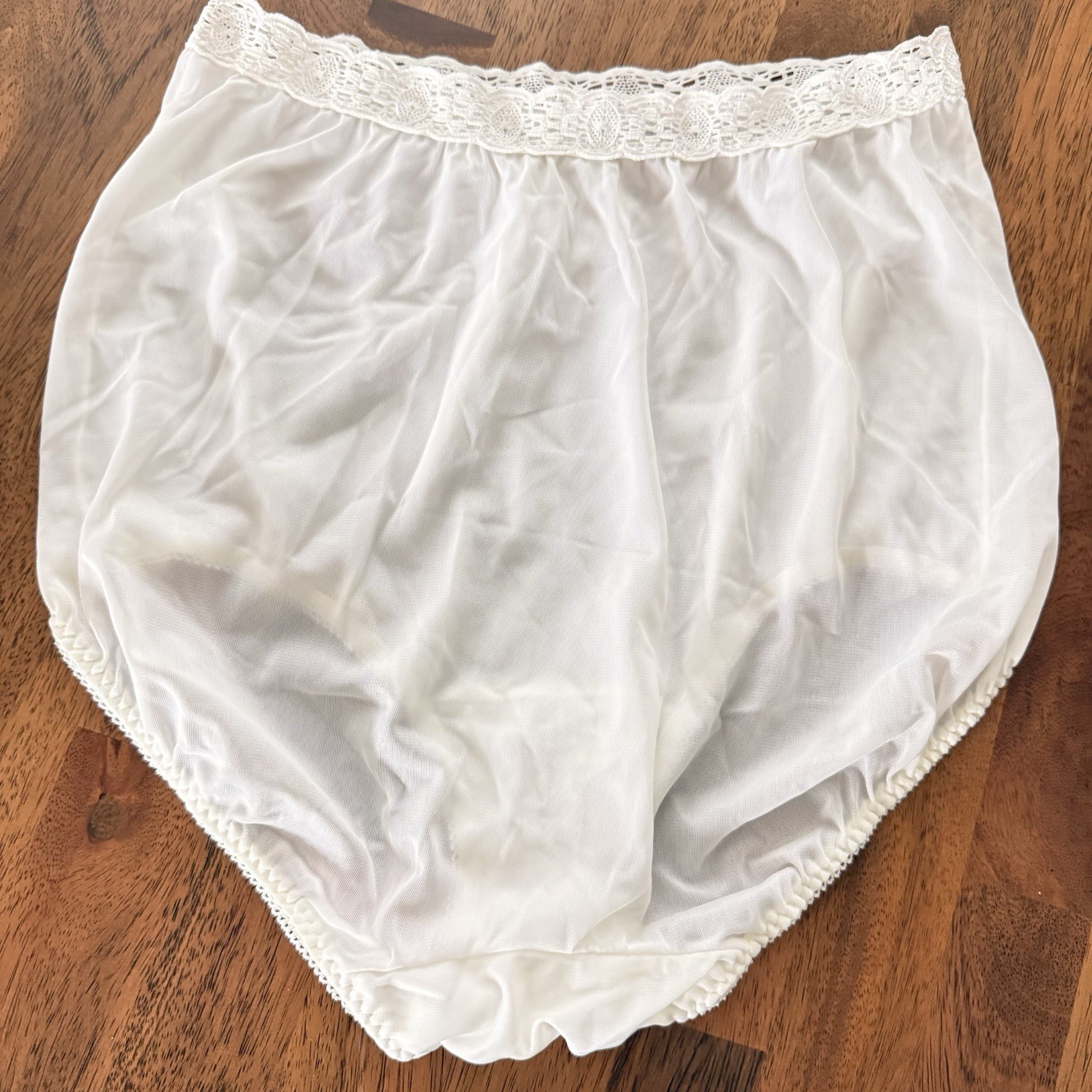 Vintage Bestform Lingerie BL Panties Size 6 Medium Lace Nylon Tricot Brief Sheer