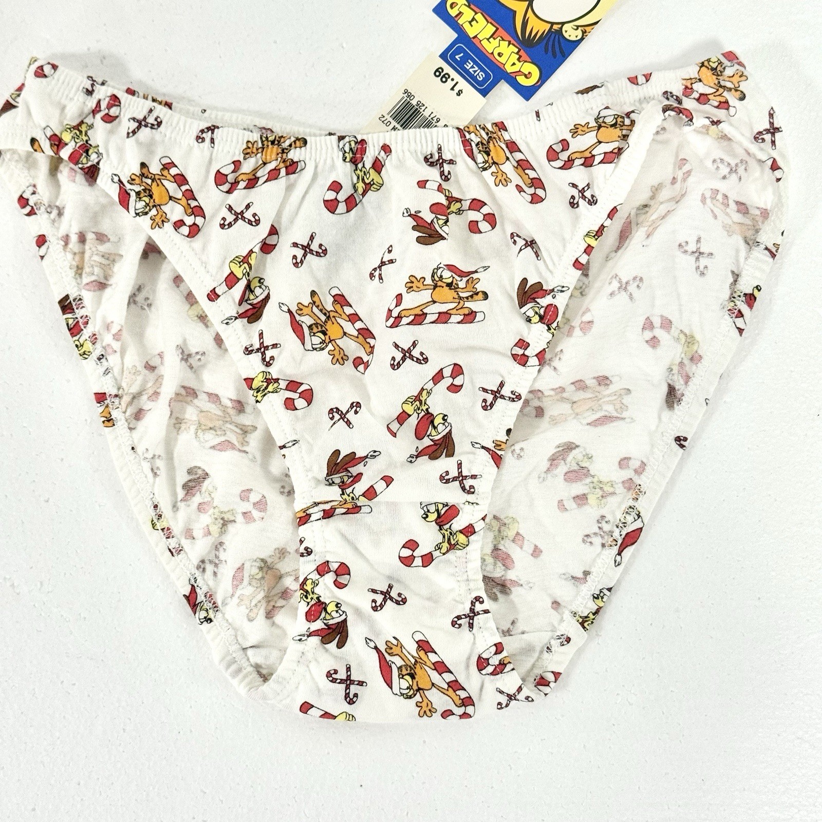 NWT 1978 Vintage Garfield Paws Underwear Christmas Cotton Panty Womens Size 7