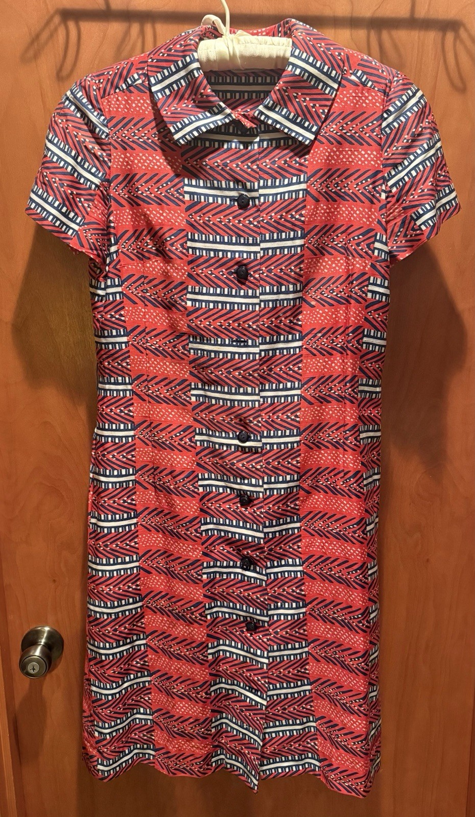 VINTAGE 1960’s Patriotic Dress With Pockets By Mc Mullen