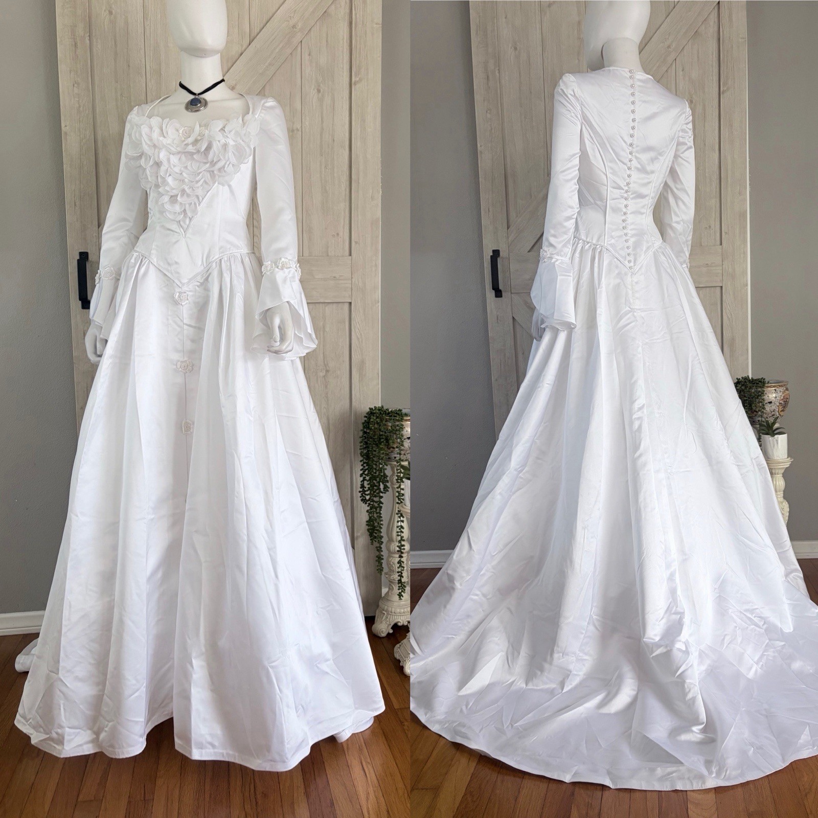 Vintage 90’s Medieval Style Wedding Gown