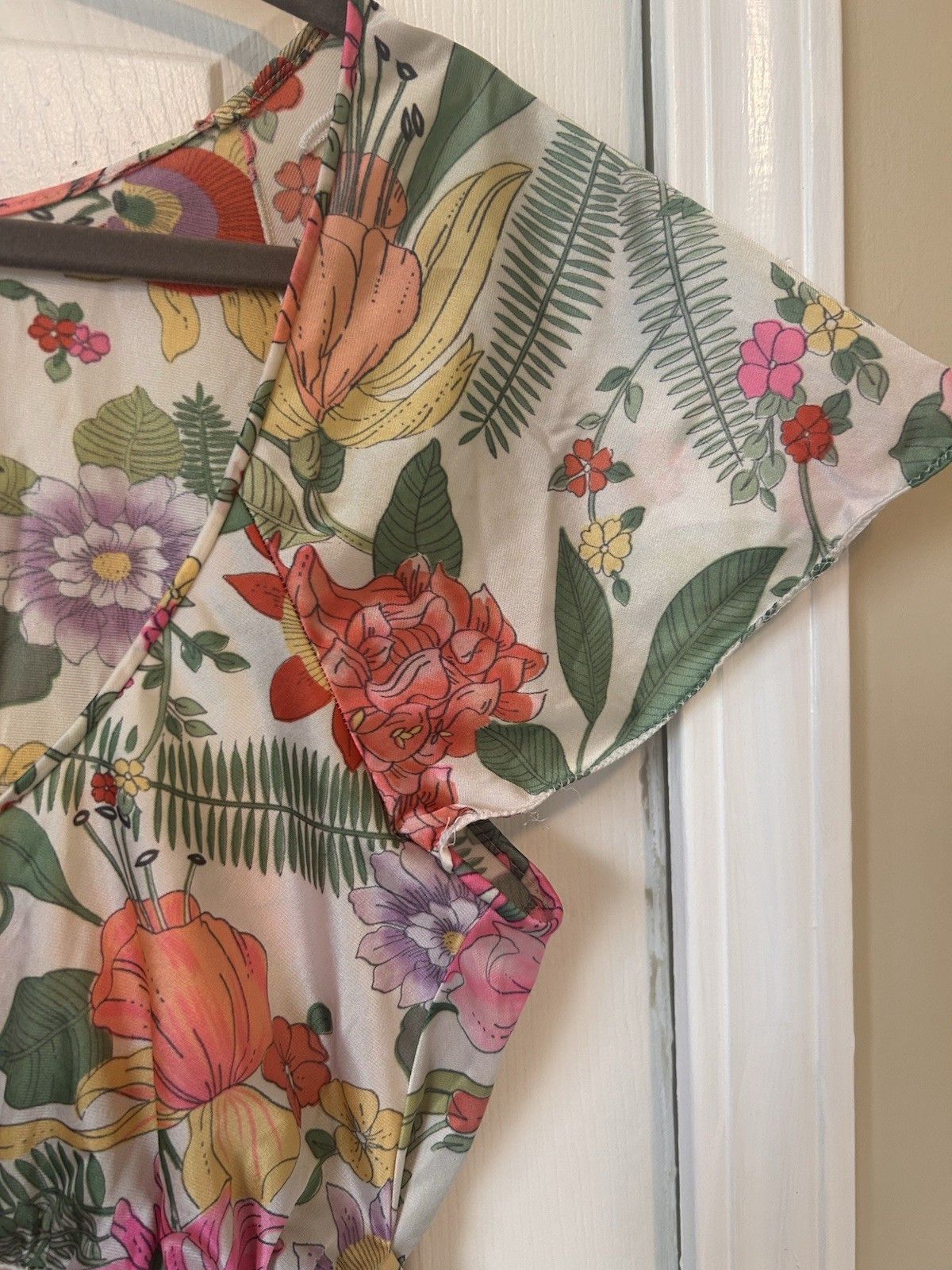 Vintage 1970s Nightgown/Slip Dress Floral Festival Wear/NIGHT OUT