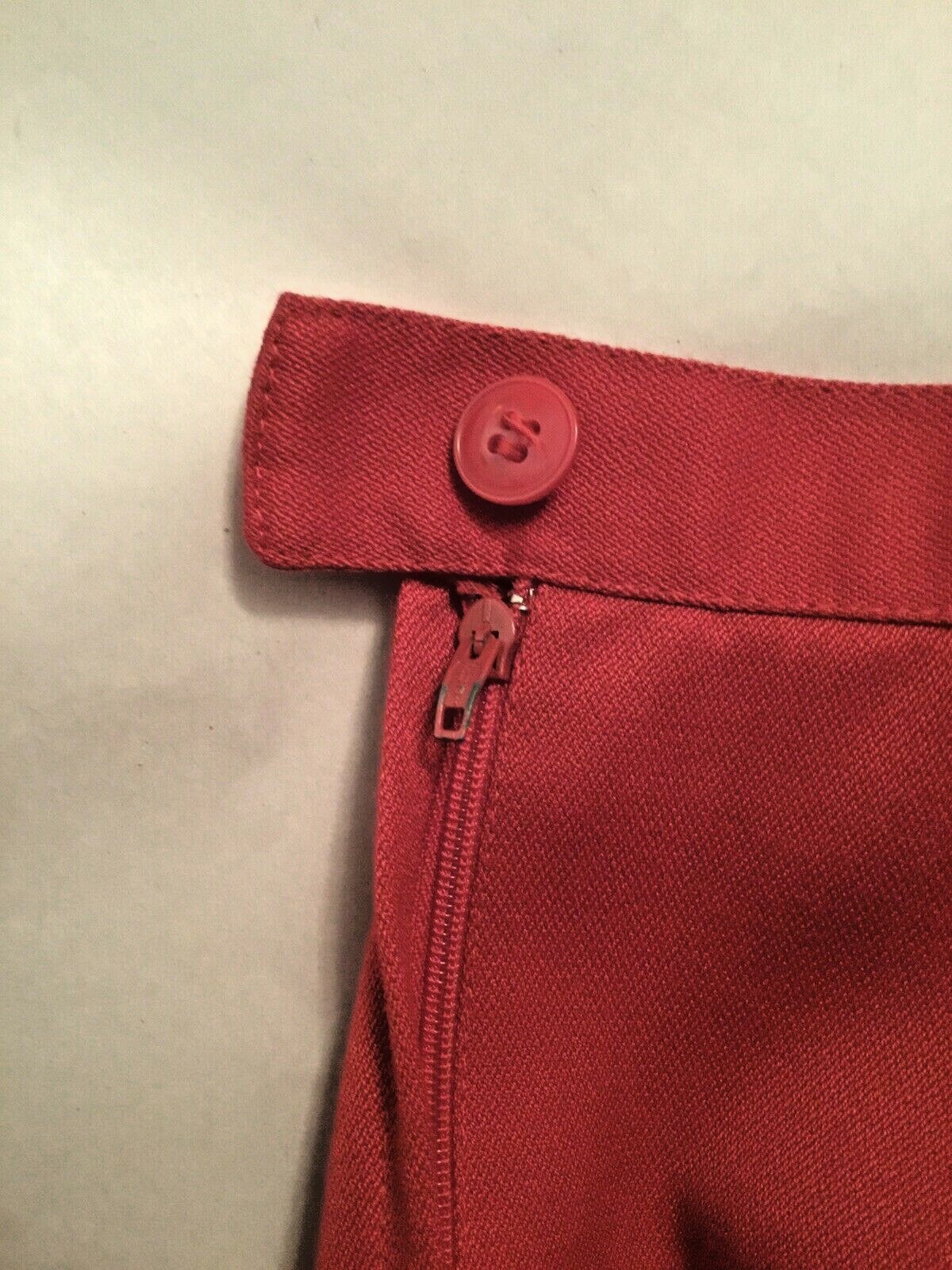 Vintage Women’s Kasper For ASL 2 Piece Long Sleeve Red Jacket Skirt Suit Size 14