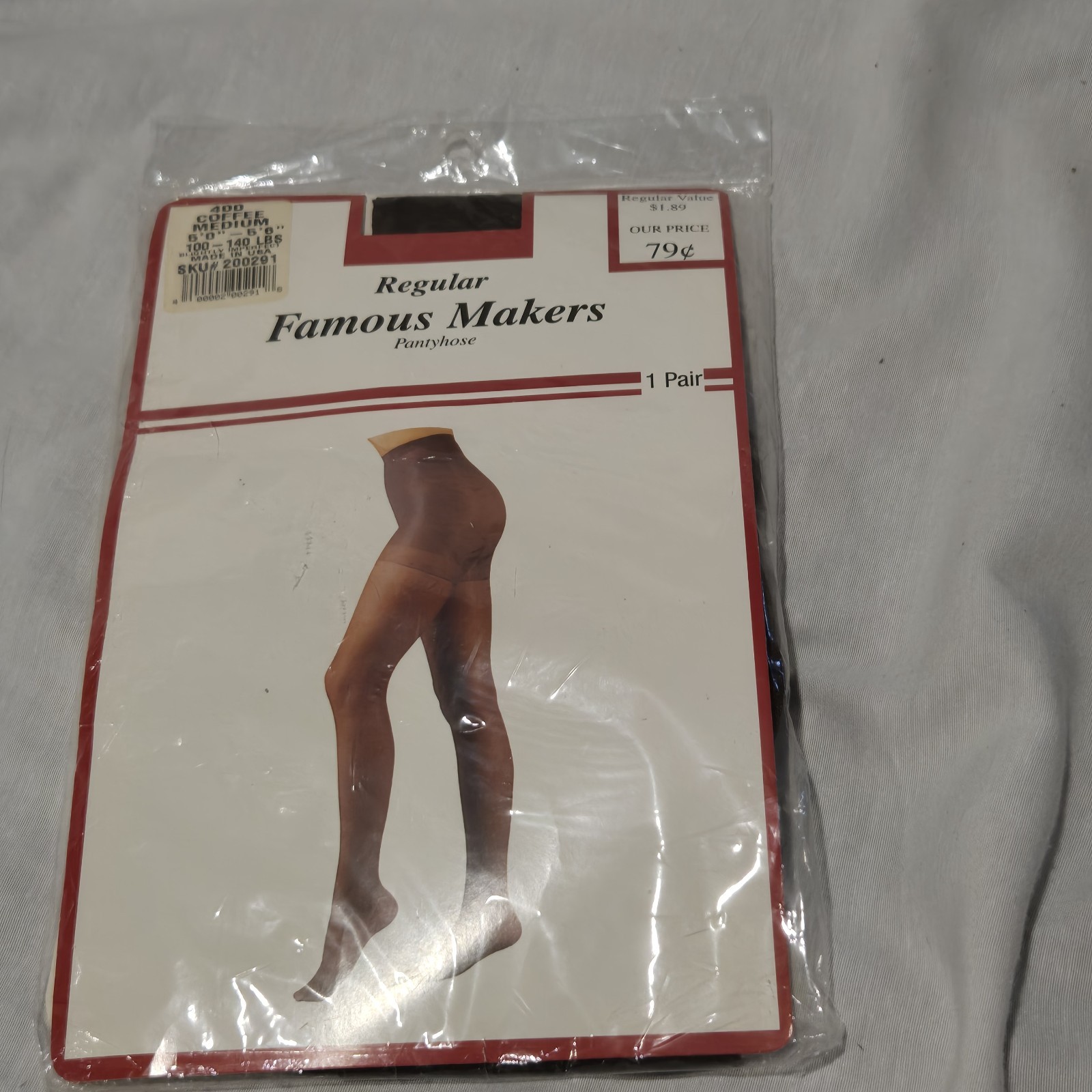 Vtg Pantyhose Lot 9 Pairs NOS Deadstock Size B Medium Tall 90s Y2K