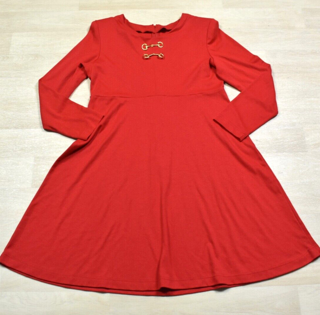 80s Willow Ridge Red Skater Fit & Flare Dress Mini Midi 12 VTG Christmas Dress