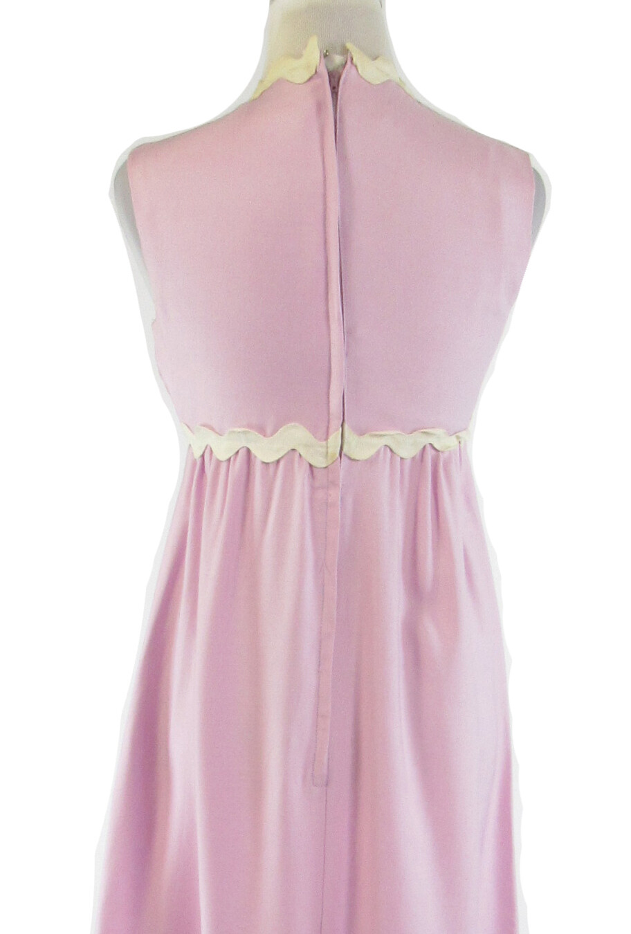 Light purple ivory cotton blend sleeveless vintage maxi dress S