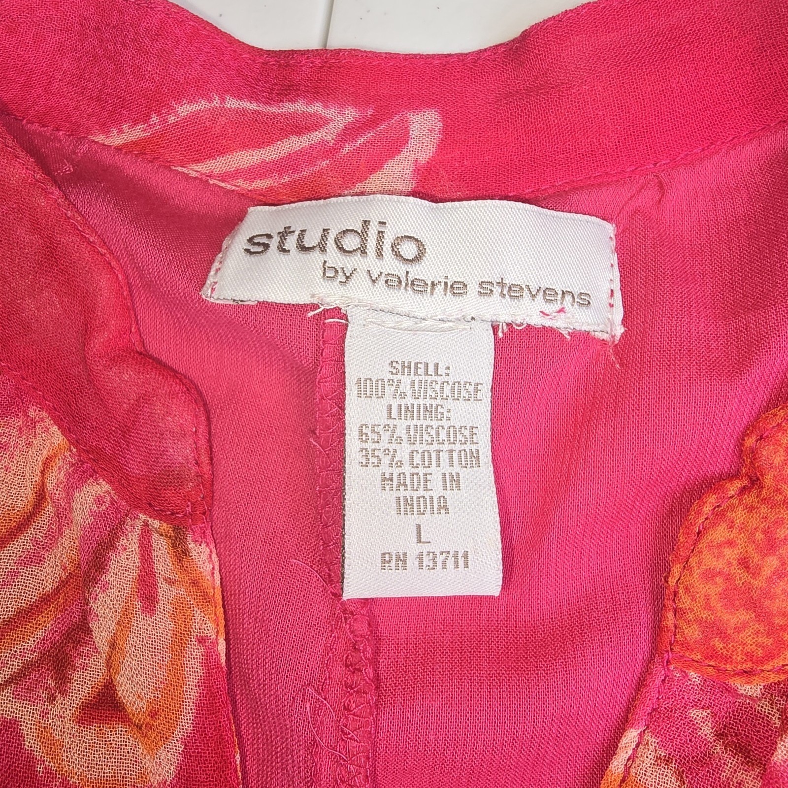 STUDIO BY VALERIE STEVENS Women’s Large Kaftan Vintage Boho -614
