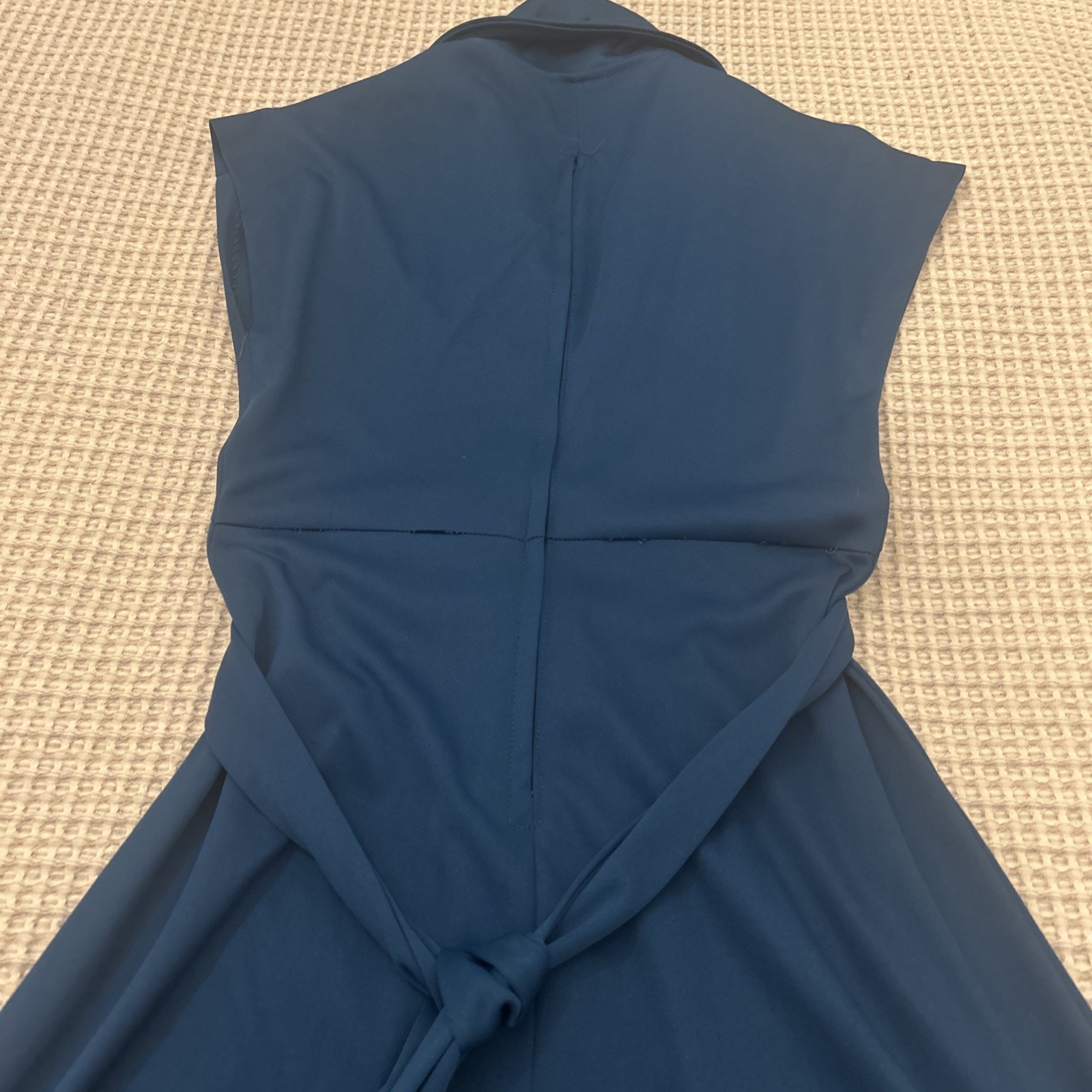Vintage 70s Blue Maxi Dress Size 13 Twiggy Retro MCM Disco