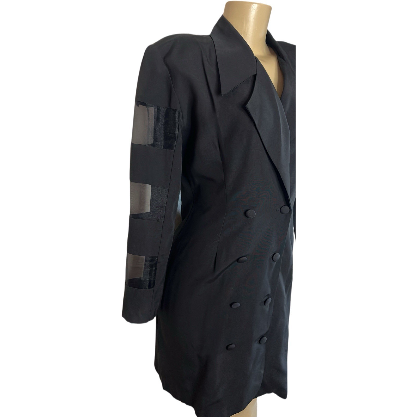 Vintage Joseph Ribkoff Mesh Panel Midi Dress