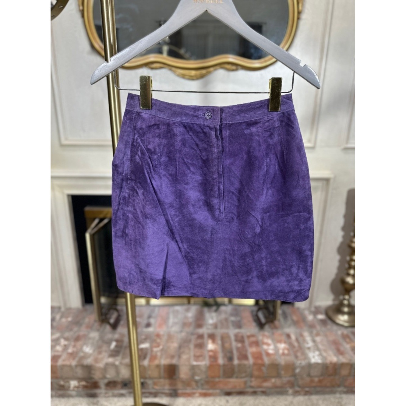Newport News vintage Skirt size 4 Purple Suede Whimsigoth Indie Sleaze Retro