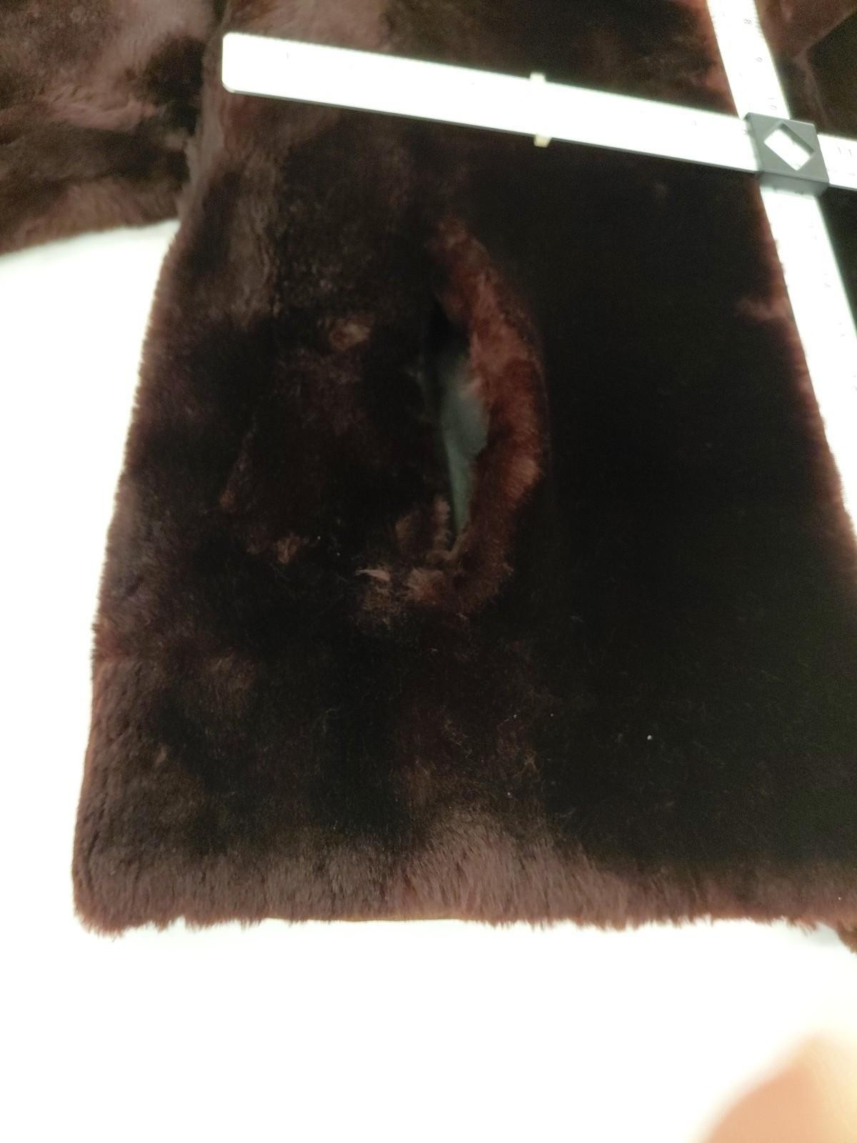 Womens Vintage Real Brown Fur Coat 1960s Small/Regular Unique Luxury Stripes