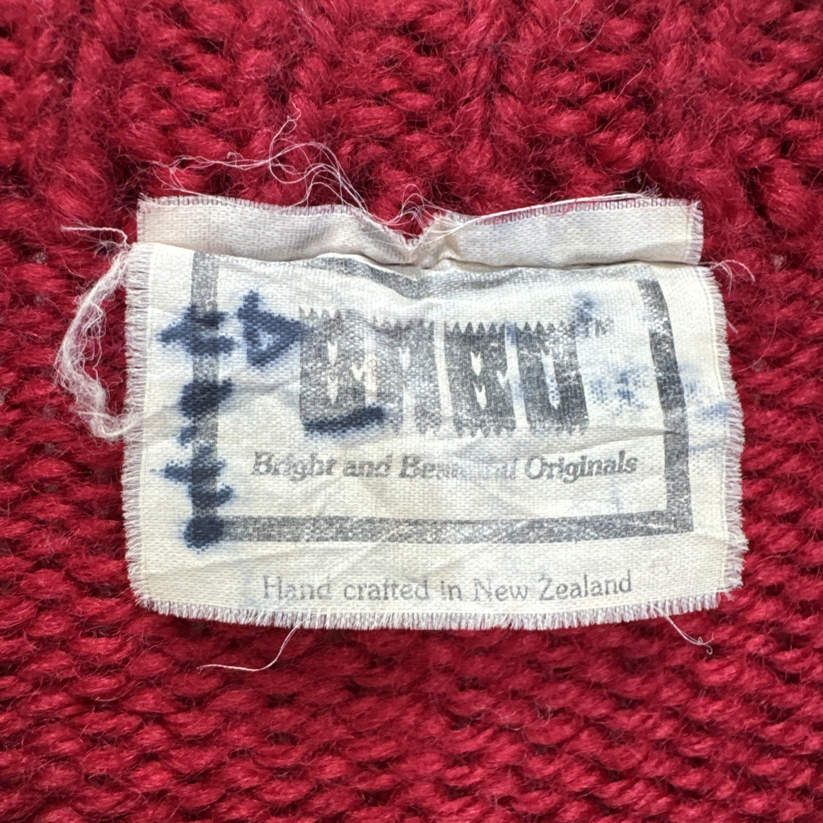 Vintage BABO 100% Wool Sweater Sheep Graphic Hand Crafted New Zealand Sz S