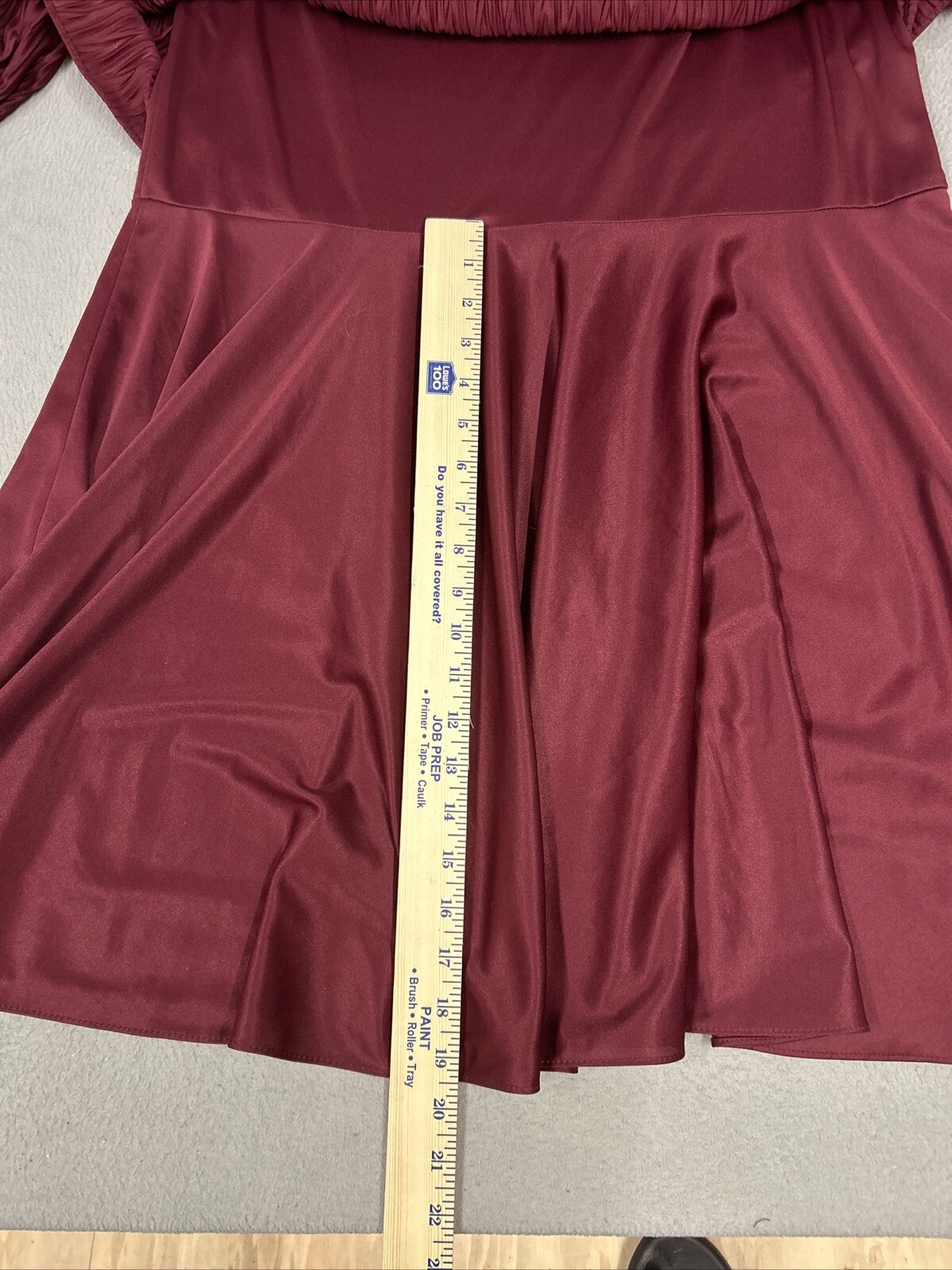David Rose Dress Womens Size 14 Burgundy Pleated Holiday Party Vintage 80’s USA