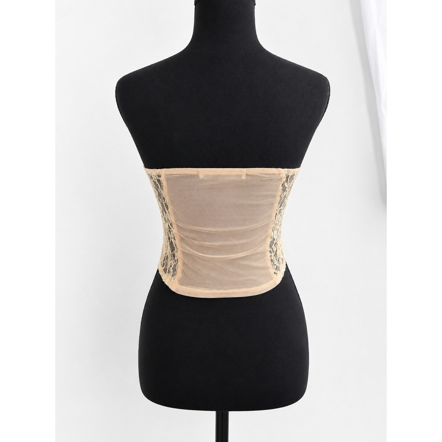 Unseen Nude Lace Bandeau Bralette XS Strapless Stretch Boho Festival