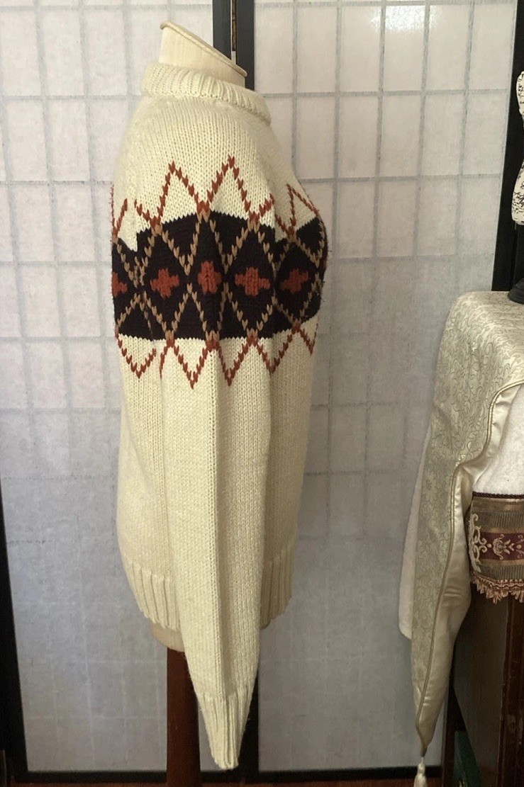 John Wanamaker VTG 80s/90s Acrylic Argyle Sweater Approx. M/39” Bust