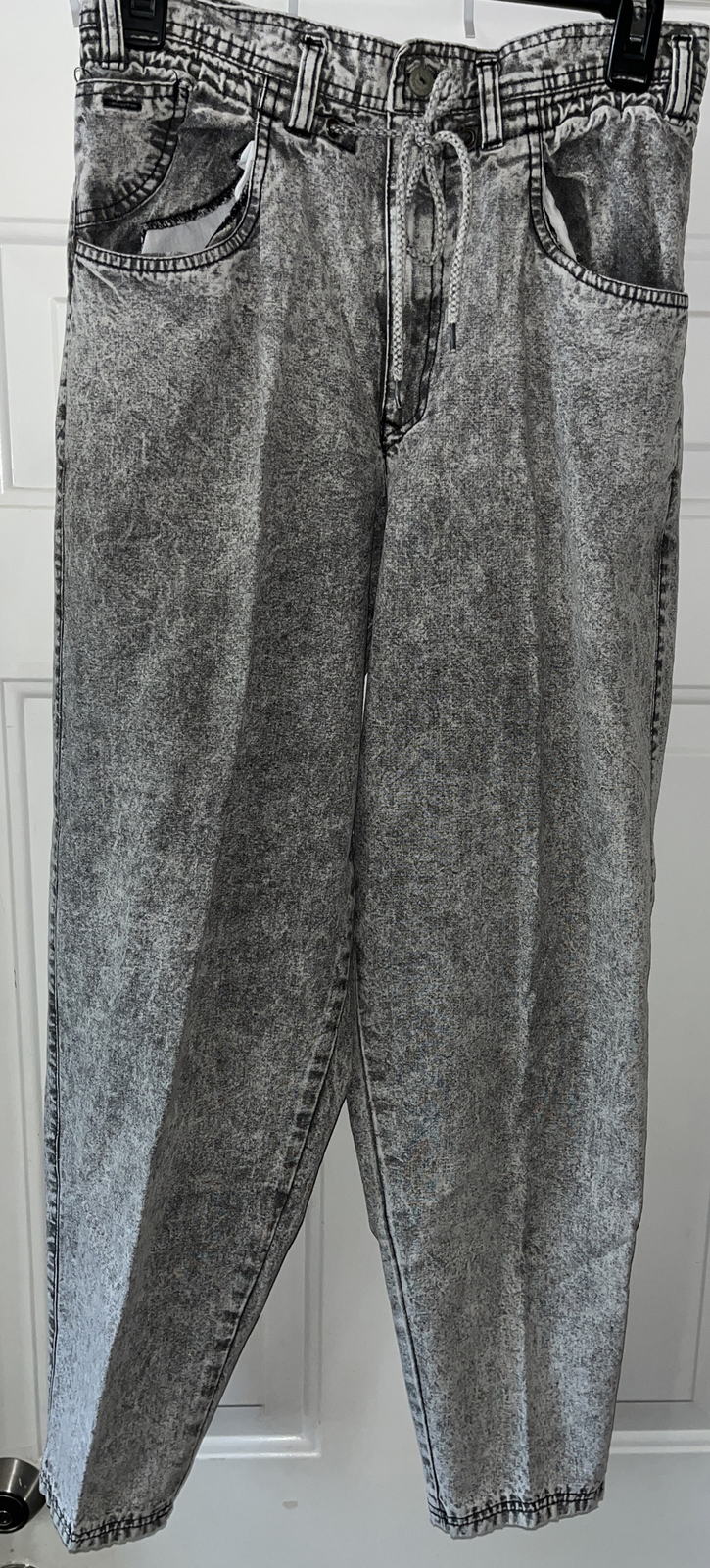 Vintage 80s Bugle Boy Acid Stonewash Loose Fit Baggy Mom Denim Jeans Size 5/6