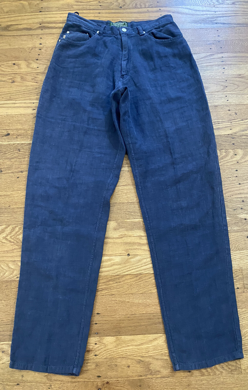 vintage Ralph Lauren COUNTRY womens LINEN Pants.High Waist/relaxed Fit.6 tall