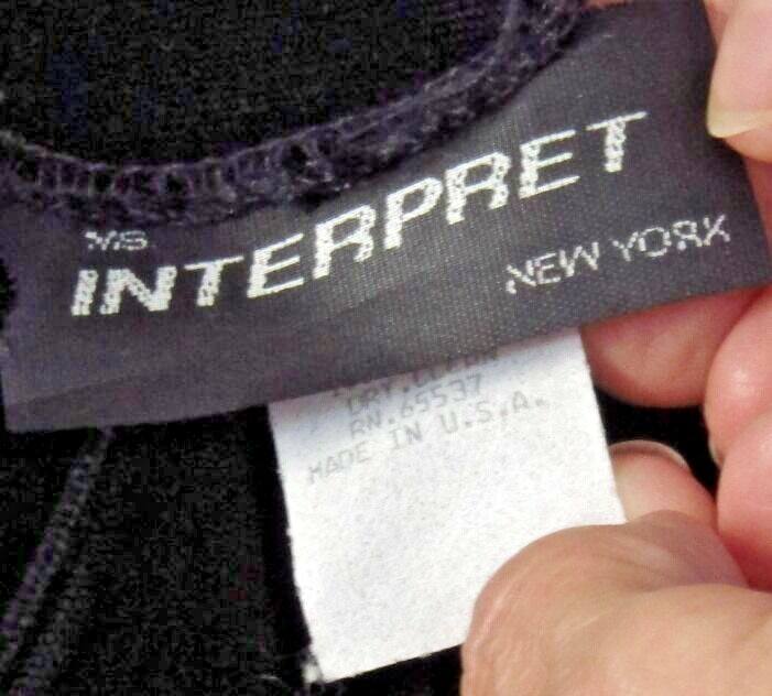 Vintage EUC Double-Breasted VELVET BLAZER by MS INTERPRET Black Made in USA Sz 8