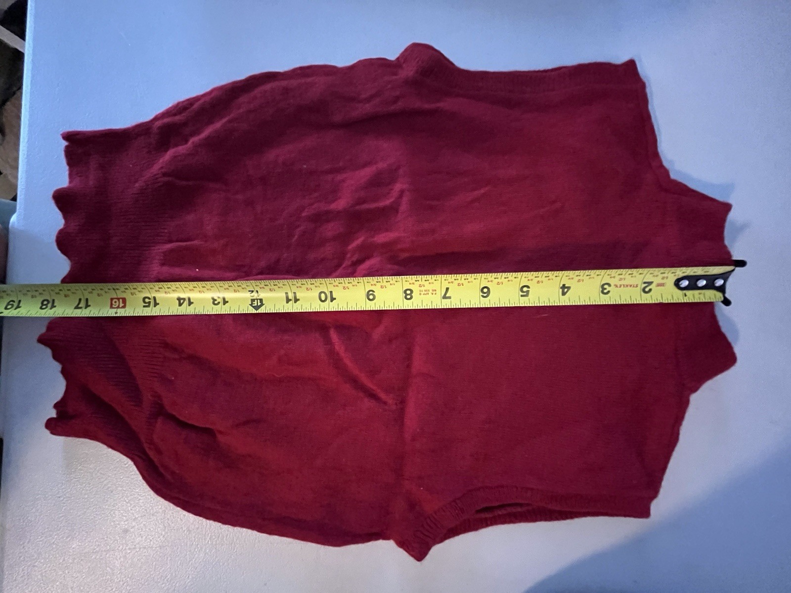 (4) 1950S Red Wool Petite Sweaters Merriwether 2 Sleeveless 2 Off White Sleeves