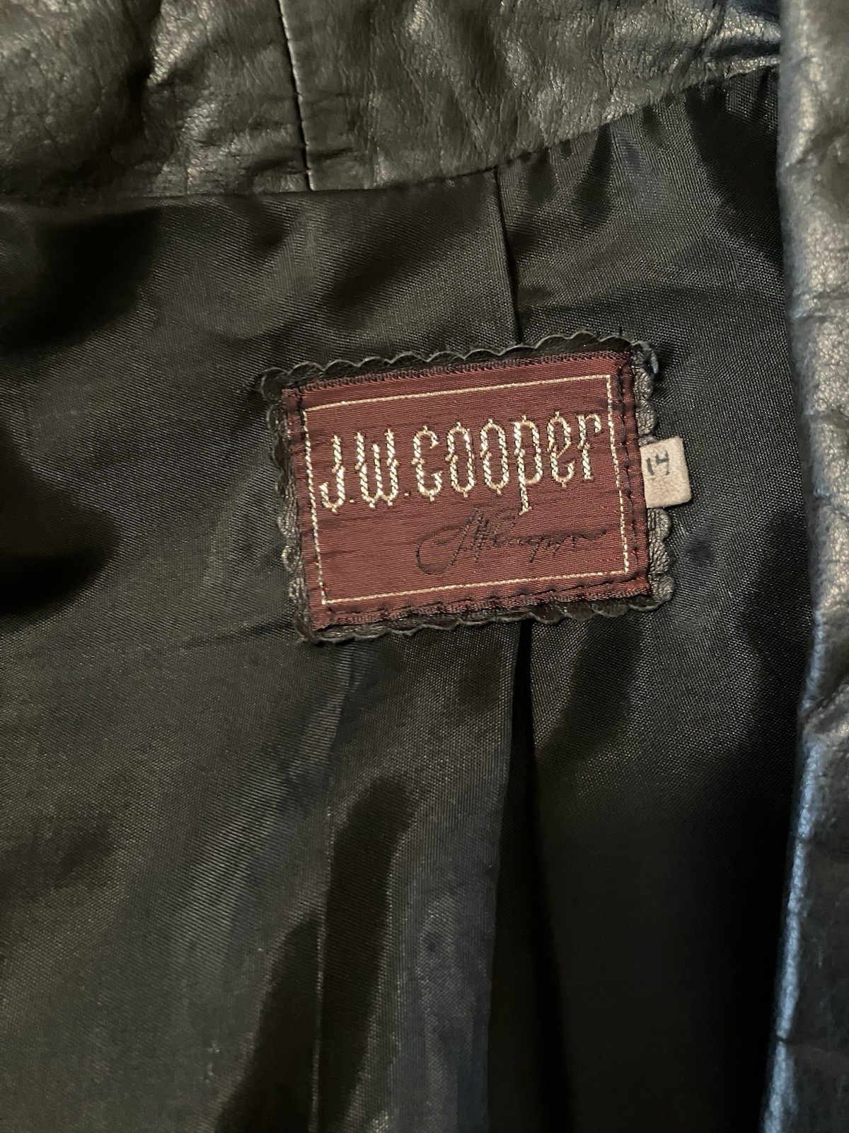 VTG 80’s Cooper Black Leather Women’s Horse Hair Design Waist Coat