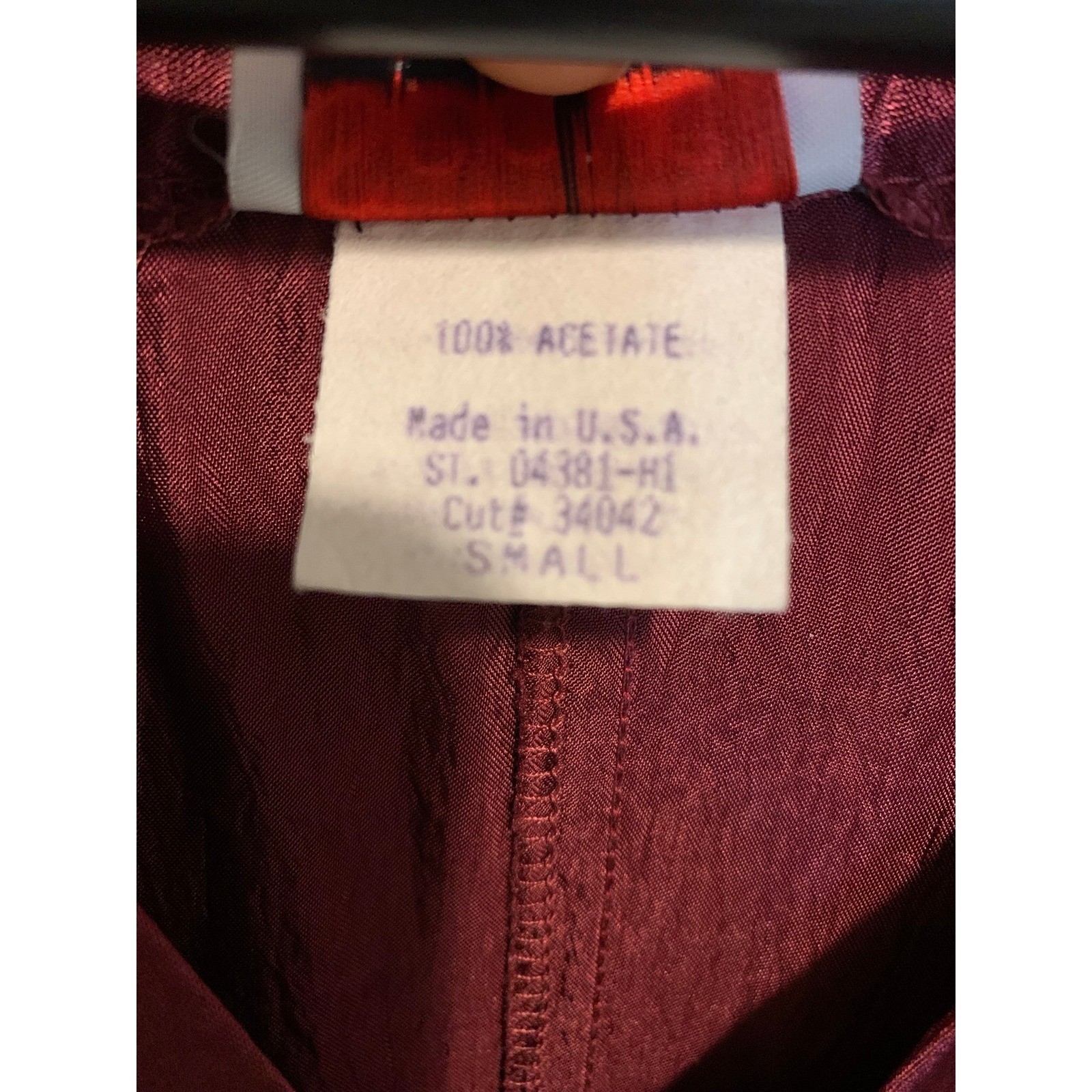 Vintage 80s Sequel Burgundy Button Front Tunic Top S/M